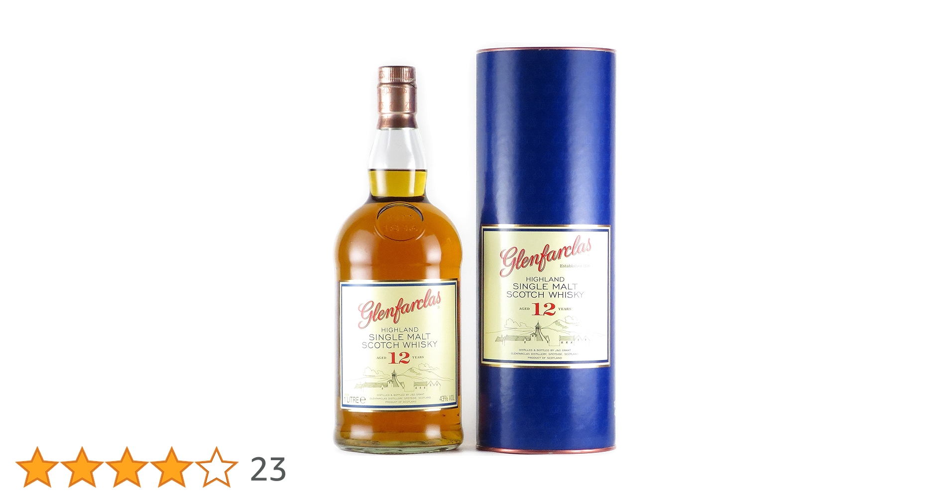 グレンファークラス　12年　1000ml 2本セット グレンファークラス12年 箱入 並行輸入品 43％ 1000ml 1L モルト